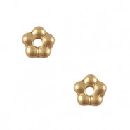 Czech glass beads flower 5mm - Aztec gold - 01710